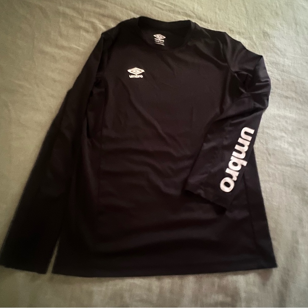 Umbro Black Long Sleeve Athletic Tee